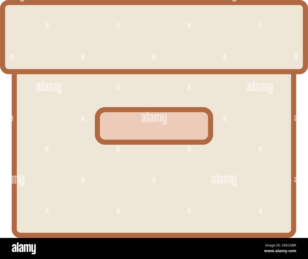 Archivbox, Pappbehälterlinie Symbol isolierte Vektorillustration Stock Vektor