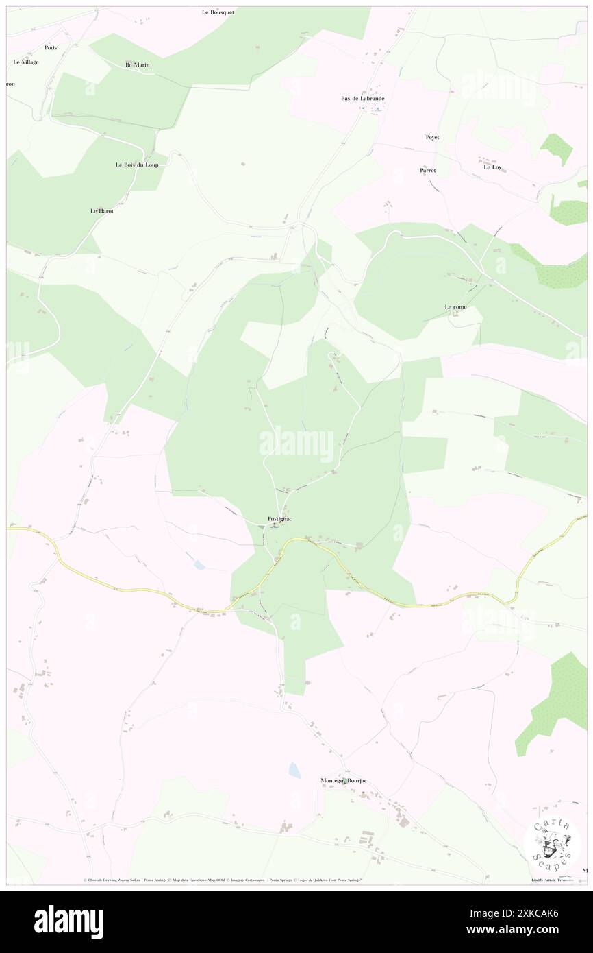 Fustignac, Upper Garonne, FR, Frankreich, Occitanie, n 43 17' 54'', N 0 58' 58'', Karte, Cartascapes Map, veröffentlicht 2024. Erkunden Sie Cartascapes, eine Karte, die die vielfältigen Landschaften, Kulturen und Ökosysteme der Erde enthüllt. Reisen Sie durch Zeit und Raum und entdecken Sie die Verflechtungen der Vergangenheit, Gegenwart und Zukunft unseres Planeten. Stockfoto