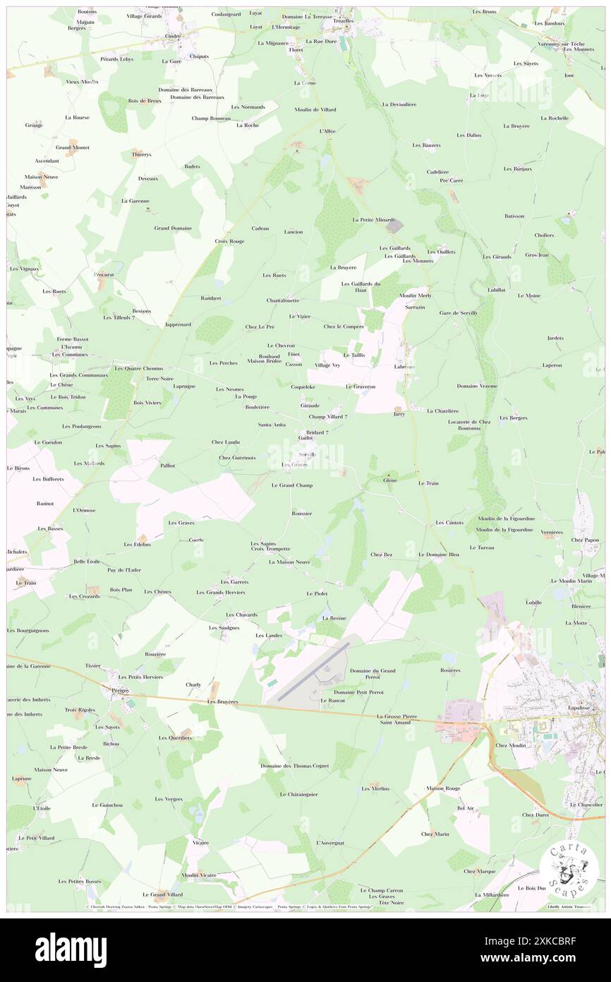 Servilly, Allier, FR, Frankreich, Auvergne-Rhône-Alpes, n 46 16' 40''', N 3 35' 11'', Karte, Cartascapes Map, veröffentlicht 2024. Erkunden Sie Cartascapes, eine Karte, die die vielfältigen Landschaften, Kulturen und Ökosysteme der Erde enthüllt. Reisen Sie durch Zeit und Raum und entdecken Sie die Verflechtungen der Vergangenheit, Gegenwart und Zukunft unseres Planeten. Stockfoto