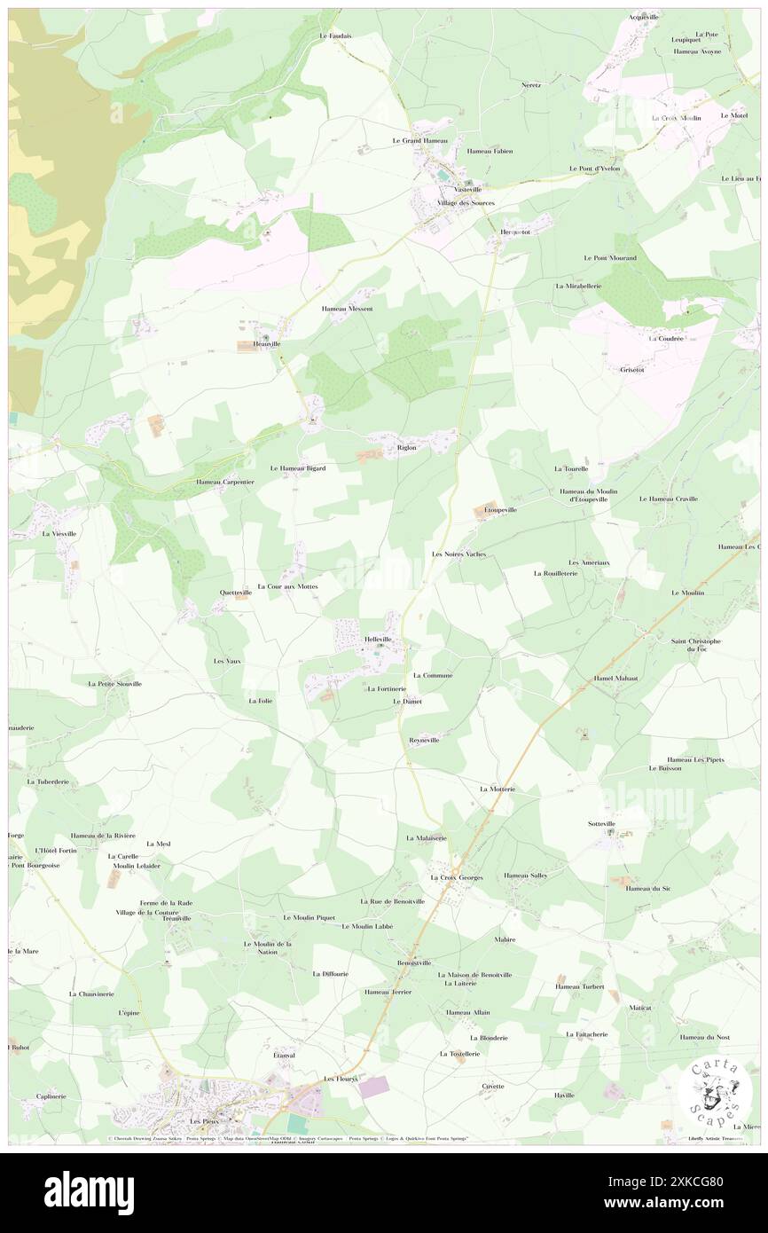 Helleville, Manche, FR, Frankreich, Normandie, n 49 33' 16'', S 1 46' 59'', Karte, Cartascapes Map, veröffentlicht 2024. Erkunden Sie Cartascapes, eine Karte, die die vielfältigen Landschaften, Kulturen und Ökosysteme der Erde enthüllt. Reisen Sie durch Zeit und Raum und entdecken Sie die Verflechtungen der Vergangenheit, Gegenwart und Zukunft unseres Planeten. Stockfoto