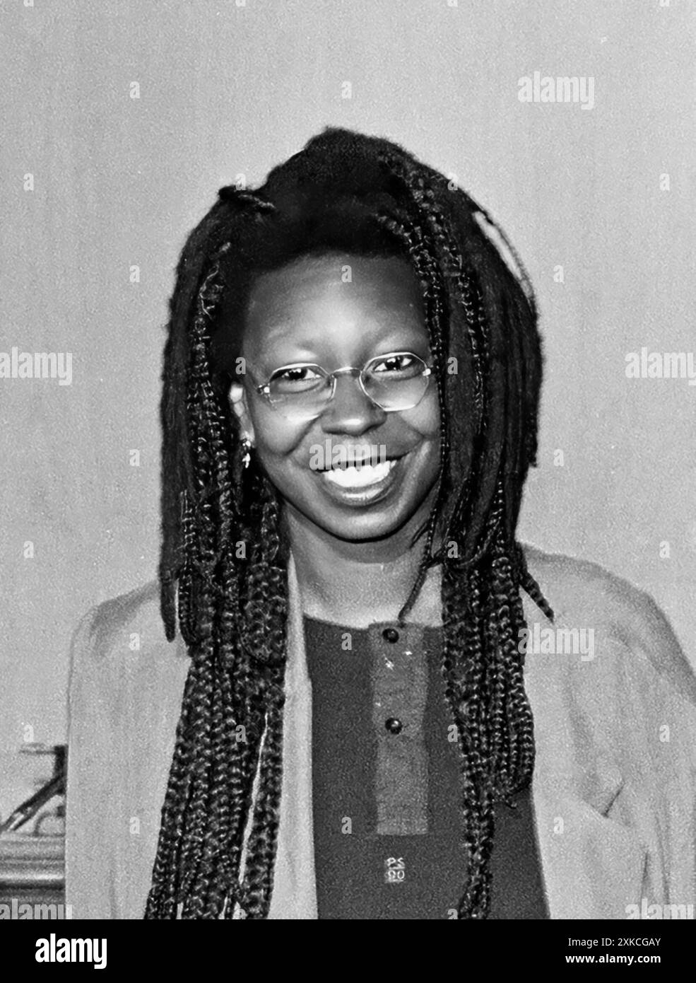 Whoopi Goldberg. Porträt der US-amerikanischen Schauspielerin amd Comedian Caryn Elaine Johnson (* 1955) im Jahr 1990 Stockfoto