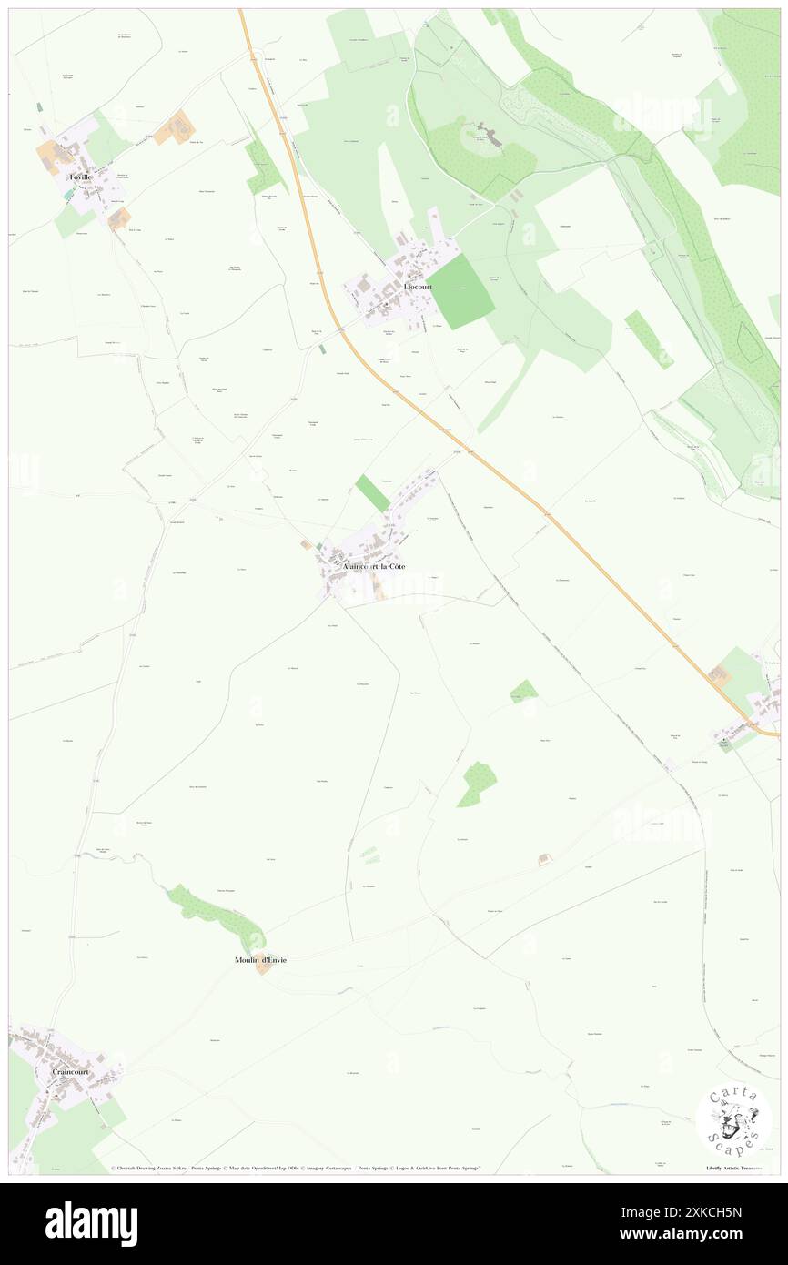 Alaincourt-la-Cote, Moselle, FR, Frankreich, Grand Est, n 48 53' 53'', N 6 20' 29'', Karte, Cartascapes Map, veröffentlicht 2024. Erkunden Sie Cartascapes, eine Karte, die die vielfältigen Landschaften, Kulturen und Ökosysteme der Erde enthüllt. Reisen Sie durch Zeit und Raum und entdecken Sie die Verflechtungen der Vergangenheit, Gegenwart und Zukunft unseres Planeten. Stockfoto