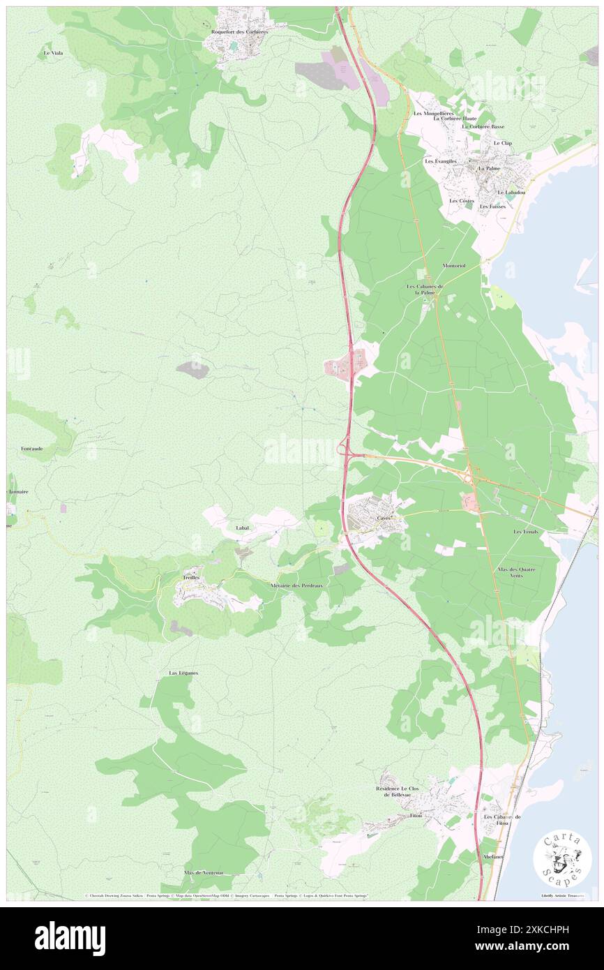 Höhlen, Aude, FR, Frankreich, Occitanie, n 42 55' 51''', N 2 58' 35'', Karte, Cartascapes Map, veröffentlicht 2024. Erkunden Sie Cartascapes, eine Karte, die die vielfältigen Landschaften, Kulturen und Ökosysteme der Erde enthüllt. Reisen Sie durch Zeit und Raum und entdecken Sie die Verflechtungen der Vergangenheit, Gegenwart und Zukunft unseres Planeten. Stockfoto