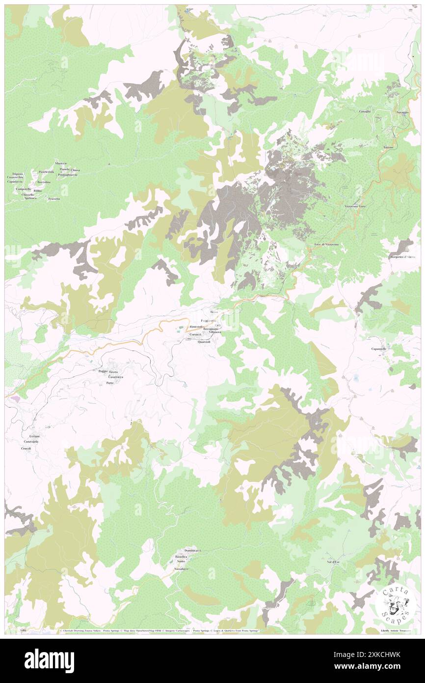 Bocognano, Südkorsika, FR, Frankreich, Korsika, n 42 4' 51'', N 9 3' 24'', Karte, Cartascapes Map, veröffentlicht 2024. Erkunden Sie Cartascapes, eine Karte, die die vielfältigen Landschaften, Kulturen und Ökosysteme der Erde enthüllt. Reisen Sie durch Zeit und Raum und entdecken Sie die Verflechtungen der Vergangenheit, Gegenwart und Zukunft unseres Planeten. Stockfoto