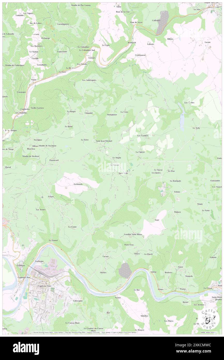 Saint-Felix, Los, FR, Frankreich, Occitanie, n 44 36' 39'', N 2 7' 3'', Karte, Cartascapes Map, veröffentlicht 2024. Erkunden Sie Cartascapes, eine Karte, die die vielfältigen Landschaften, Kulturen und Ökosysteme der Erde enthüllt. Reisen Sie durch Zeit und Raum und entdecken Sie die Verflechtungen der Vergangenheit, Gegenwart und Zukunft unseres Planeten. Stockfoto