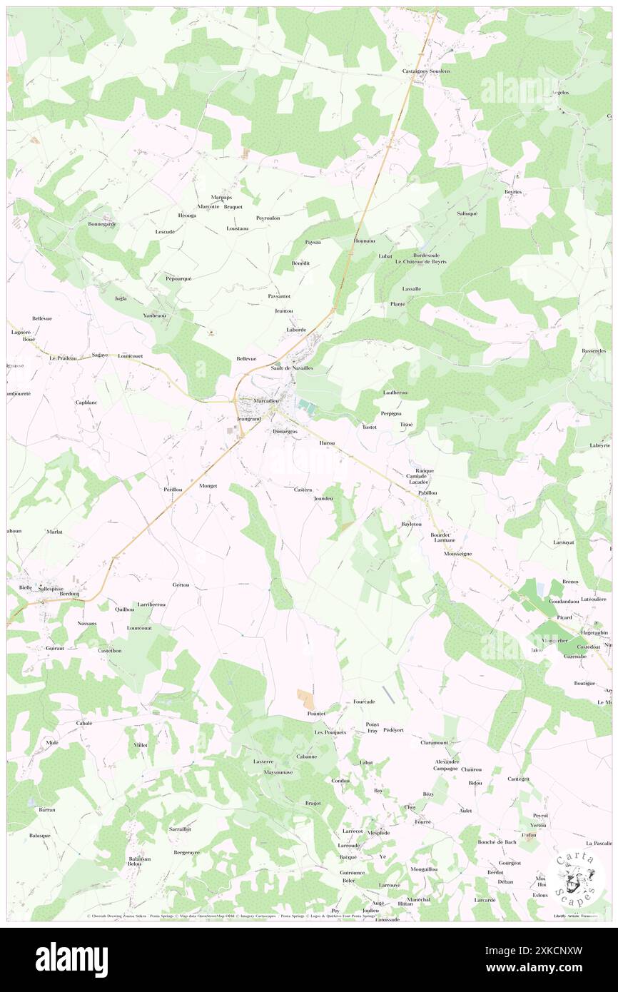 Sault-de-Navailles, Pyrénées-Atlantiques, FR, Frankreich, Nouvelle-Aquitaine, n 43 33' 5'', S 0 40' 22'', Karte, Cartascapes Map, veröffentlicht 2024. Erkunden Sie Cartascapes, eine Karte, die die vielfältigen Landschaften, Kulturen und Ökosysteme der Erde enthüllt. Reisen Sie durch Zeit und Raum und entdecken Sie die Verflechtungen der Vergangenheit, Gegenwart und Zukunft unseres Planeten. Stockfoto