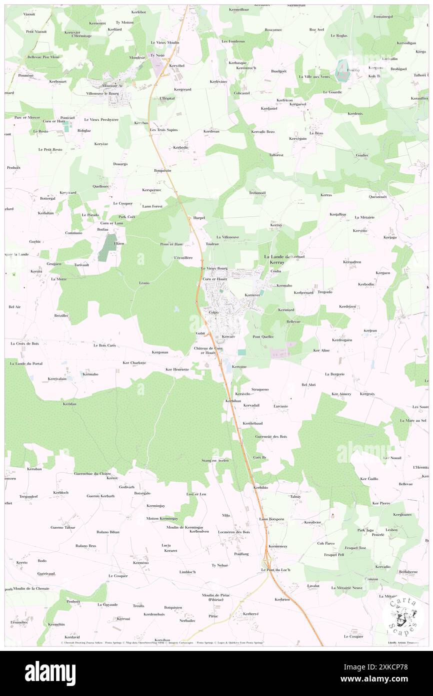 Colpo, Morbihan, FR, Frankreich, Bretagne, n 47 49' 9'', S 2 48' 37'', Karte, Cartascapes Map, veröffentlicht 2024. Erkunden Sie Cartascapes, eine Karte, die die vielfältigen Landschaften, Kulturen und Ökosysteme der Erde enthüllt. Reisen Sie durch Zeit und Raum und entdecken Sie die Verflechtungen der Vergangenheit, Gegenwart und Zukunft unseres Planeten. Stockfoto