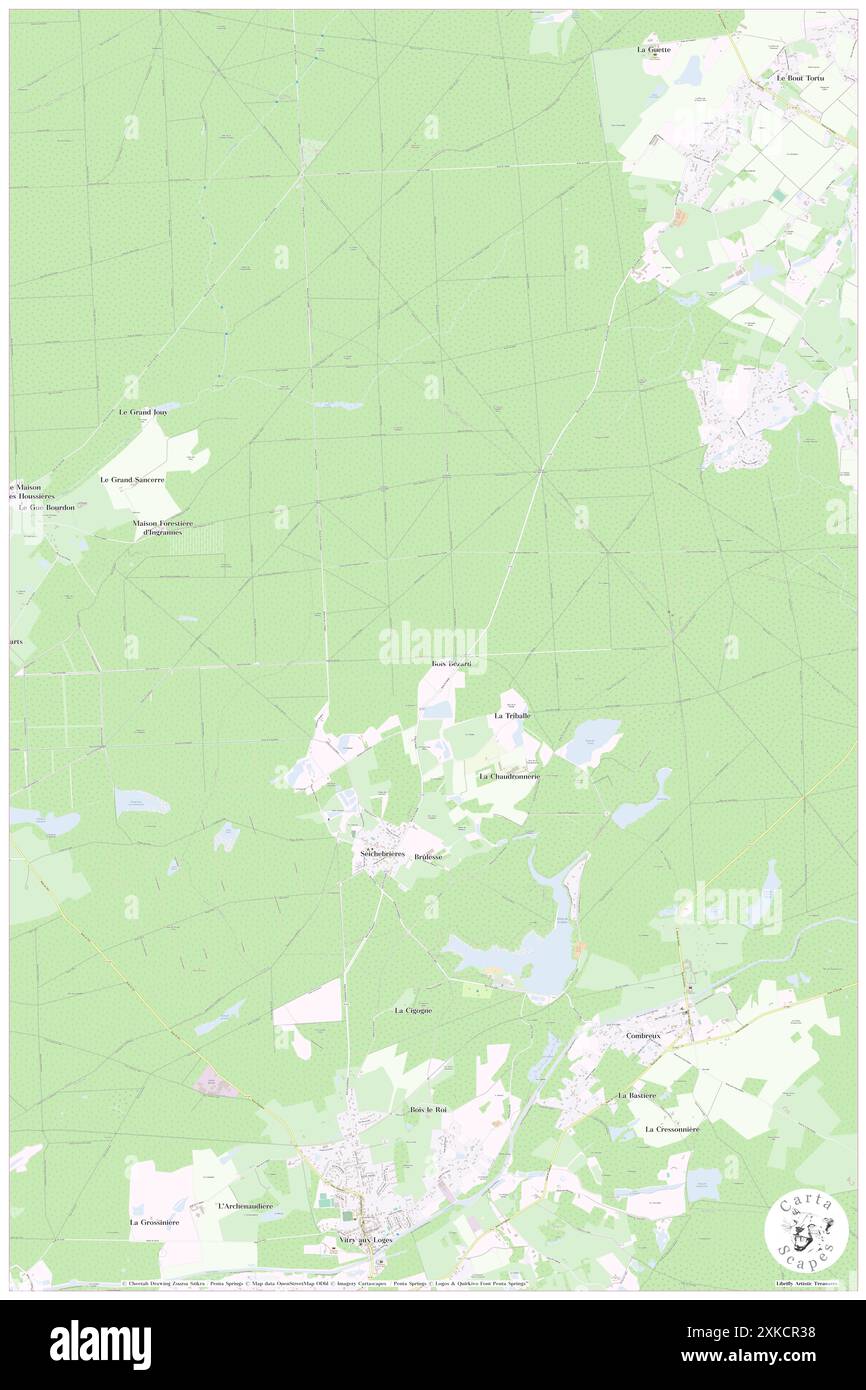 Seichebrieres, Loiret, FR, Frankreich, Centre, n 47 58' 9'', N 2 16' 9'', Karte, Cartascapes Map, veröffentlicht 2024. Erkunden Sie Cartascapes, eine Karte, die die vielfältigen Landschaften, Kulturen und Ökosysteme der Erde enthüllt. Reisen Sie durch Zeit und Raum und entdecken Sie die Verflechtungen der Vergangenheit, Gegenwart und Zukunft unseres Planeten. Stockfoto