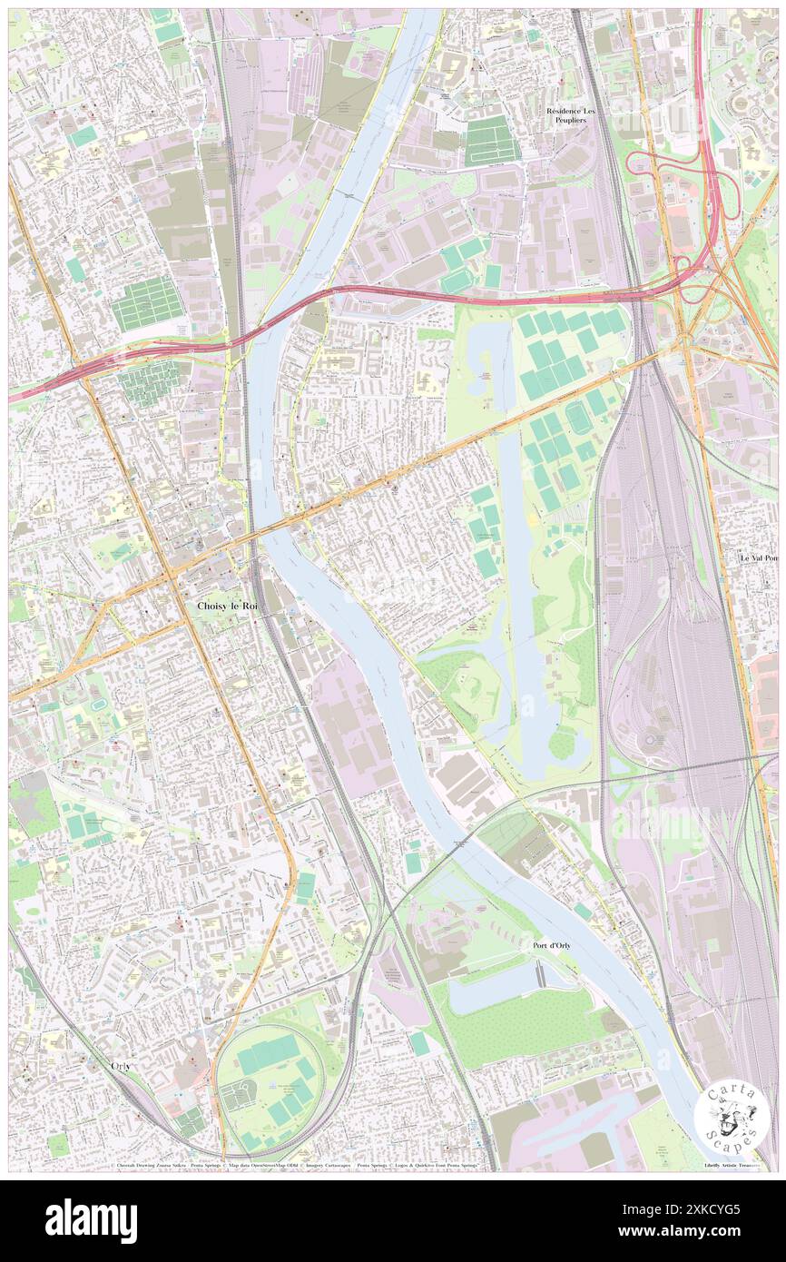 Choisy-le-ROI, Val-de-Marne, FR, Frankreich, Île-de-France, n 48 45' 59'', N 2 24' 28'', Karte, Cartascapes Map, veröffentlicht 2024. Erkunden Sie Cartascapes, eine Karte, die die vielfältigen Landschaften, Kulturen und Ökosysteme der Erde enthüllt. Reisen Sie durch Zeit und Raum und entdecken Sie die Verflechtungen der Vergangenheit, Gegenwart und Zukunft unseres Planeten. Stockfoto