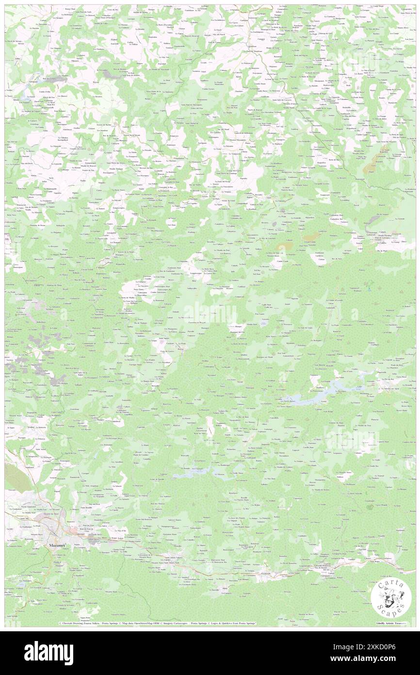 Fontrieu, Tarn, FR, Frankreich, Occitanie, n 43 38' 56''', N 2 30' 51'', Karte, Cartascapes Map, veröffentlicht 2024. Erkunden Sie Cartascapes, eine Karte, die die vielfältigen Landschaften, Kulturen und Ökosysteme der Erde enthüllt. Reisen Sie durch Zeit und Raum und entdecken Sie die Verflechtungen der Vergangenheit, Gegenwart und Zukunft unseres Planeten. Stockfoto