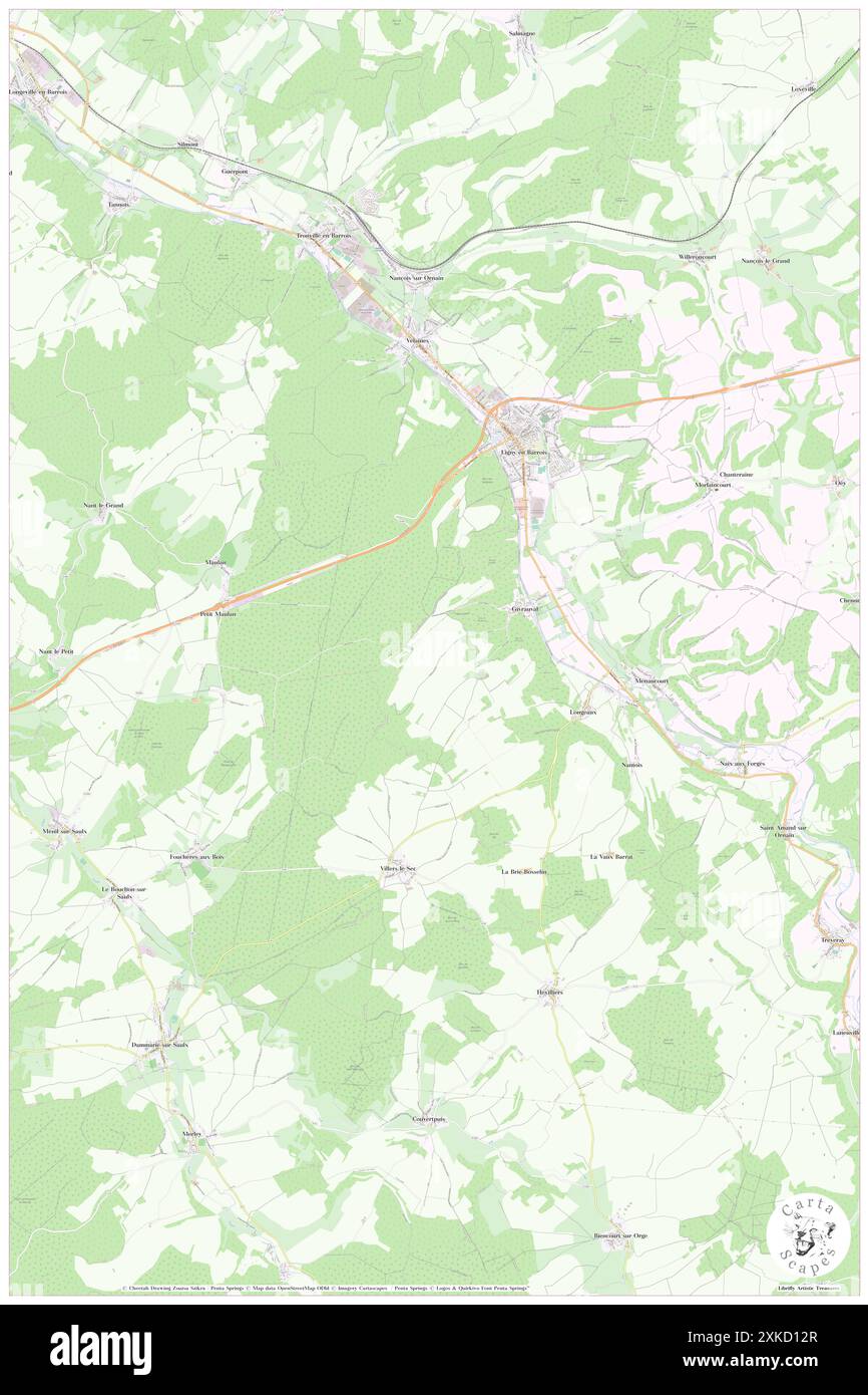 Ligny-en-Barrois, Meuse, FR, Frankreich, Grand Est, n 48 41' 18'', N 5 19' 26'', Karte, Cartascapes Map, veröffentlicht 2024. Erkunden Sie Cartascapes, eine Karte, die die vielfältigen Landschaften, Kulturen und Ökosysteme der Erde enthüllt. Reisen Sie durch Zeit und Raum und entdecken Sie die Verflechtungen der Vergangenheit, Gegenwart und Zukunft unseres Planeten. Stockfoto