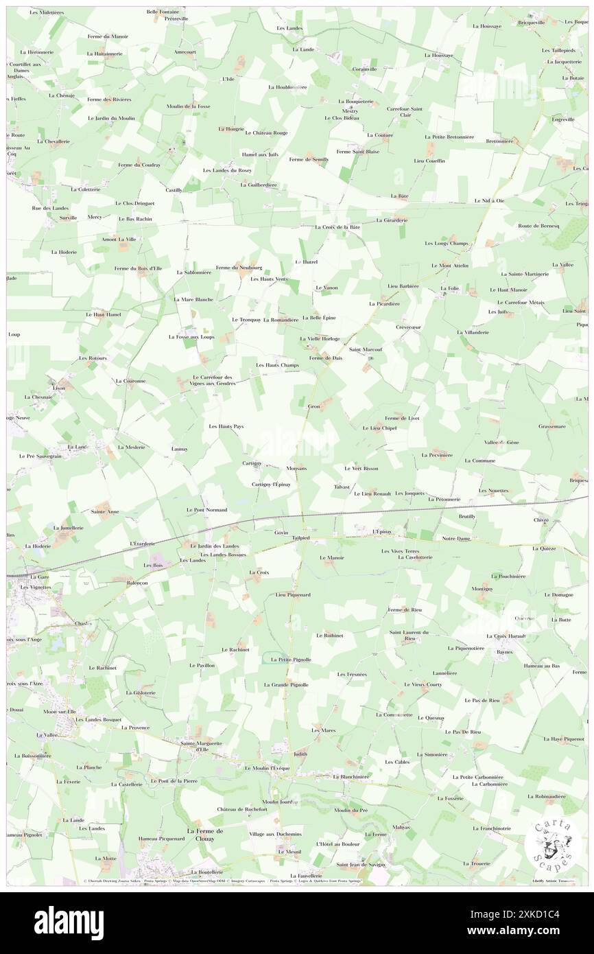 Cartigny-l'Epinay, Calvados, FR, Frankreich, Normandie, n 49 14' 22'', S 1 0' 33'', Karte, Cartascapes Map, veröffentlicht 2024. Erkunden Sie Cartascapes, eine Karte, die die vielfältigen Landschaften, Kulturen und Ökosysteme der Erde enthüllt. Reisen Sie durch Zeit und Raum und entdecken Sie die Verflechtungen der Vergangenheit, Gegenwart und Zukunft unseres Planeten. Stockfoto