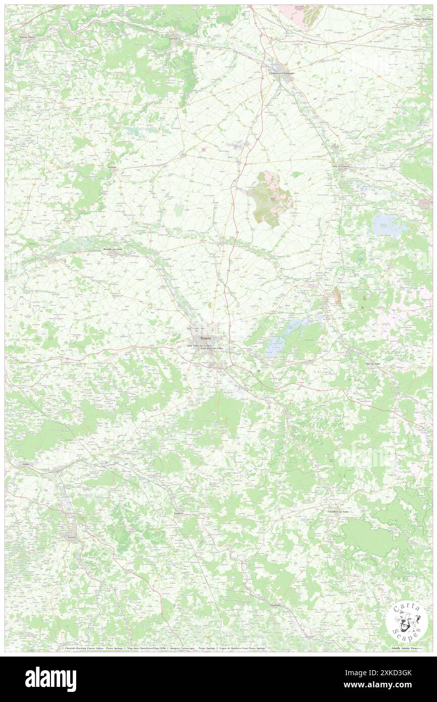 Aube, Aube, FR, Frankreich, Grand Est, n 48 15' 0''', N 4 4' 59'', Karte, Cartascapes Map, veröffentlicht 2024. Erkunden Sie Cartascapes, eine Karte, die die vielfältigen Landschaften, Kulturen und Ökosysteme der Erde enthüllt. Reisen Sie durch Zeit und Raum und entdecken Sie die Verflechtungen der Vergangenheit, Gegenwart und Zukunft unseres Planeten. Stockfoto