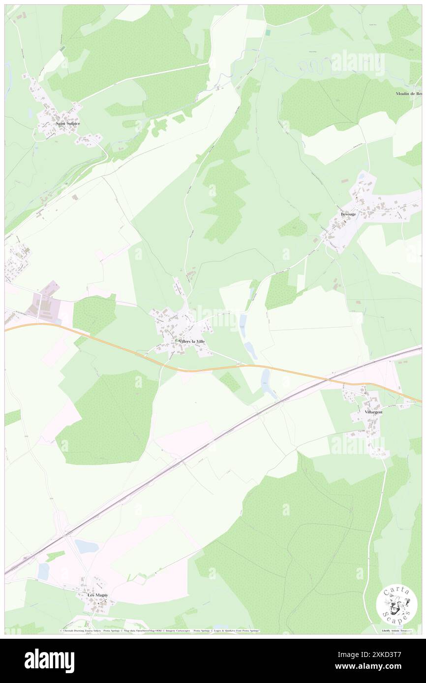 Villers-la-Ville, Haute-Saône, FR, Frankreich, Bourgogne-Franche-Comté, n 47 32' 54'', N 6 27' 42'', Karte, Cartascapes Map, veröffentlicht 2024. Erkunden Sie Cartascapes, eine Karte, die die vielfältigen Landschaften, Kulturen und Ökosysteme der Erde enthüllt. Reisen Sie durch Zeit und Raum und entdecken Sie die Verflechtungen der Vergangenheit, Gegenwart und Zukunft unseres Planeten. Stockfoto