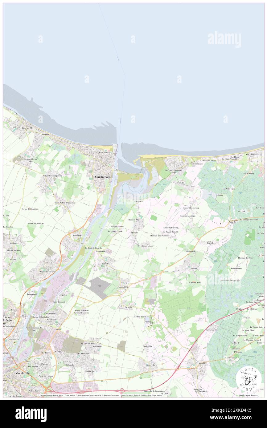 Sallenelles, Calvados, FR, Frankreich, Normandie, n 49 15' 50''', S 0 13' 45'', Karte, Karte, Kartenausgabe 2024. Erkunden Sie Cartascapes, eine Karte, die die vielfältigen Landschaften, Kulturen und Ökosysteme der Erde enthüllt. Reisen Sie durch Zeit und Raum und entdecken Sie die Verflechtungen der Vergangenheit, Gegenwart und Zukunft unseres Planeten. Stockfoto