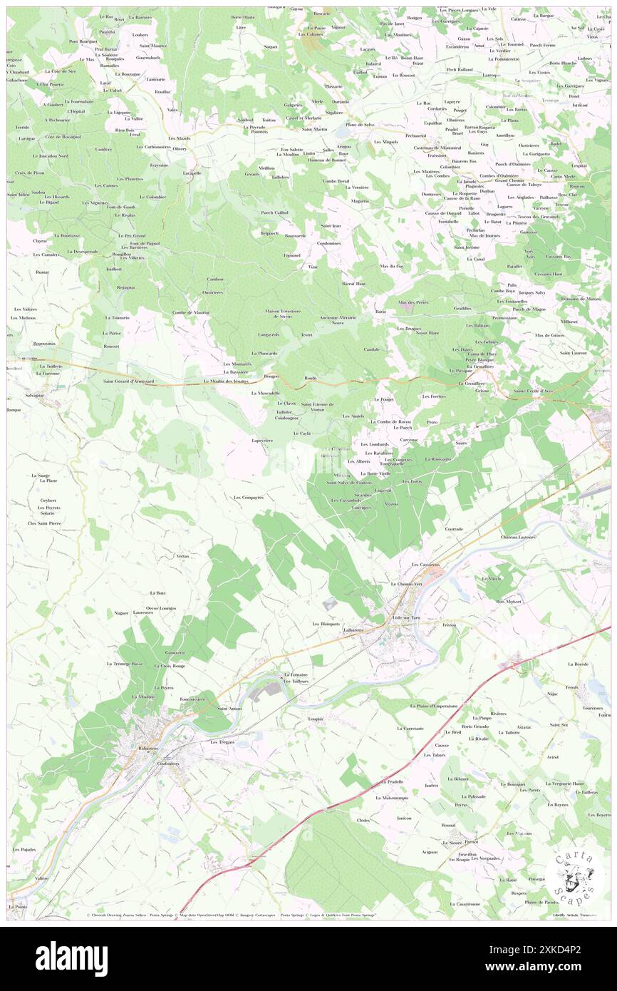 Lisle-sur-Tarn, Tarn, FR, Frankreich, Occitanie, n 43 51' 12'', N 1 48' 39'', Karte, Cartascapes Map, veröffentlicht 2024. Erkunden Sie Cartascapes, eine Karte, die die vielfältigen Landschaften, Kulturen und Ökosysteme der Erde enthüllt. Reisen Sie durch Zeit und Raum und entdecken Sie die Verflechtungen der Vergangenheit, Gegenwart und Zukunft unseres Planeten. Stockfoto