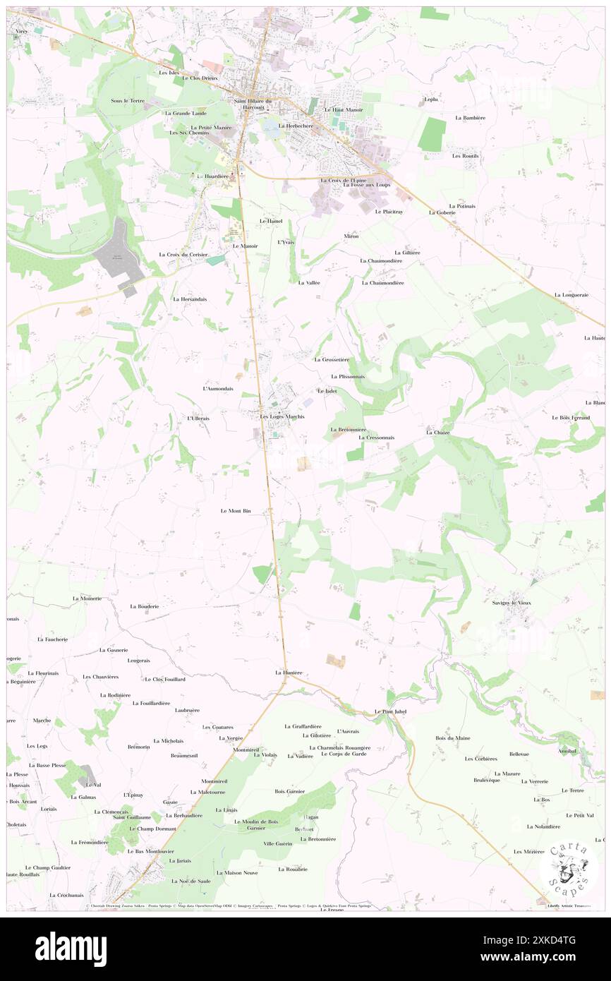 Les Loges-Marchis, Manche, FR, Frankreich, Normandie, n 48 32' 30'', S 1 5' 17'', Karte, Cartascapes Map, veröffentlicht 2024. Erkunden Sie Cartascapes, eine Karte, die die vielfältigen Landschaften, Kulturen und Ökosysteme der Erde enthüllt. Reisen Sie durch Zeit und Raum und entdecken Sie die Verflechtungen der Vergangenheit, Gegenwart und Zukunft unseres Planeten. Stockfoto