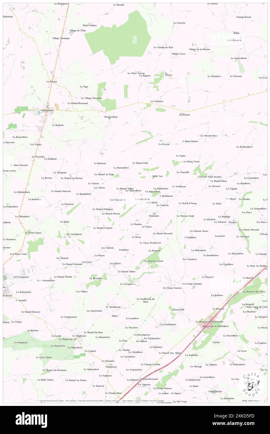 Montabot, Manche, FR, Frankreich, Normandie, n 48 56' 4'', S 1 7' 31'', Karte, Cartascapes Map, veröffentlicht 2024. Erkunden Sie Cartascapes, eine Karte, die die vielfältigen Landschaften, Kulturen und Ökosysteme der Erde enthüllt. Reisen Sie durch Zeit und Raum und entdecken Sie die Verflechtungen der Vergangenheit, Gegenwart und Zukunft unseres Planeten. Stockfoto