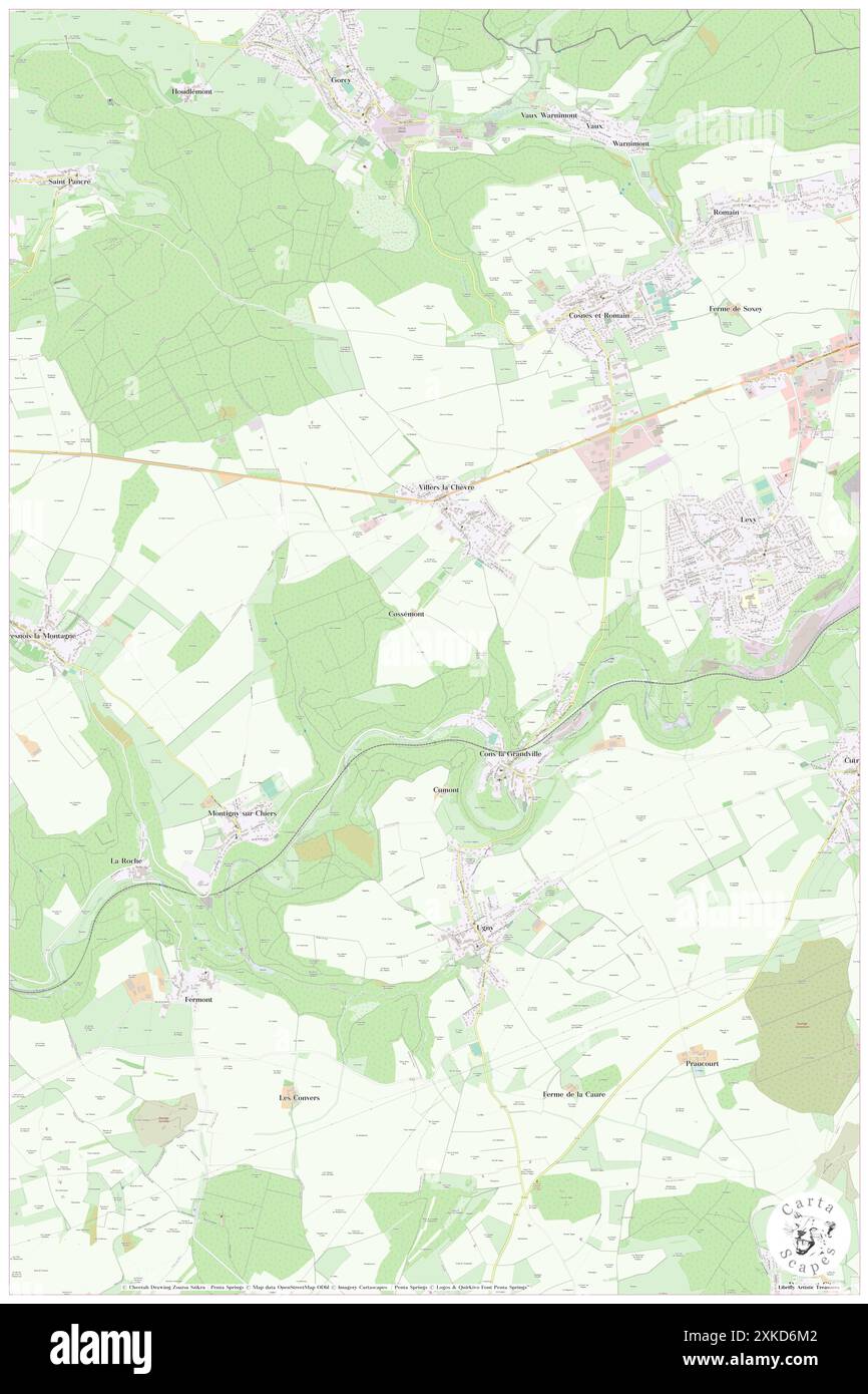 Cons-la-Grandville, Meurthe et Moselle, FR, Frankreich, Grand Est, n 49 29' 3'', N 5 42' 3'', Karte, Cartascapes Map, veröffentlicht 2024. Erkunden Sie Cartascapes, eine Karte, die die vielfältigen Landschaften, Kulturen und Ökosysteme der Erde enthüllt. Reisen Sie durch Zeit und Raum und entdecken Sie die Verflechtungen der Vergangenheit, Gegenwart und Zukunft unseres Planeten. Stockfoto