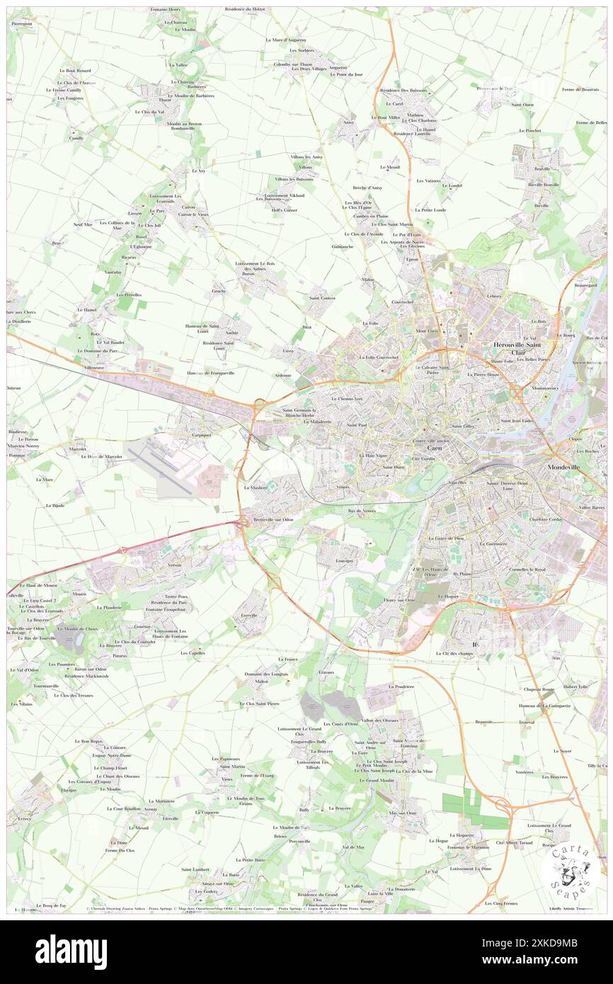 Beaulieu, Orne, FR, Frankreich, Normandie, n 48 40' 49''', N 0 44' 38'', Karte, Cartascapes Map, veröffentlicht 2024. Erkunden Sie Cartascapes, eine Karte, die die vielfältigen Landschaften, Kulturen und Ökosysteme der Erde enthüllt. Reisen Sie durch Zeit und Raum und entdecken Sie die Verflechtungen der Vergangenheit, Gegenwart und Zukunft unseres Planeten. Stockfoto