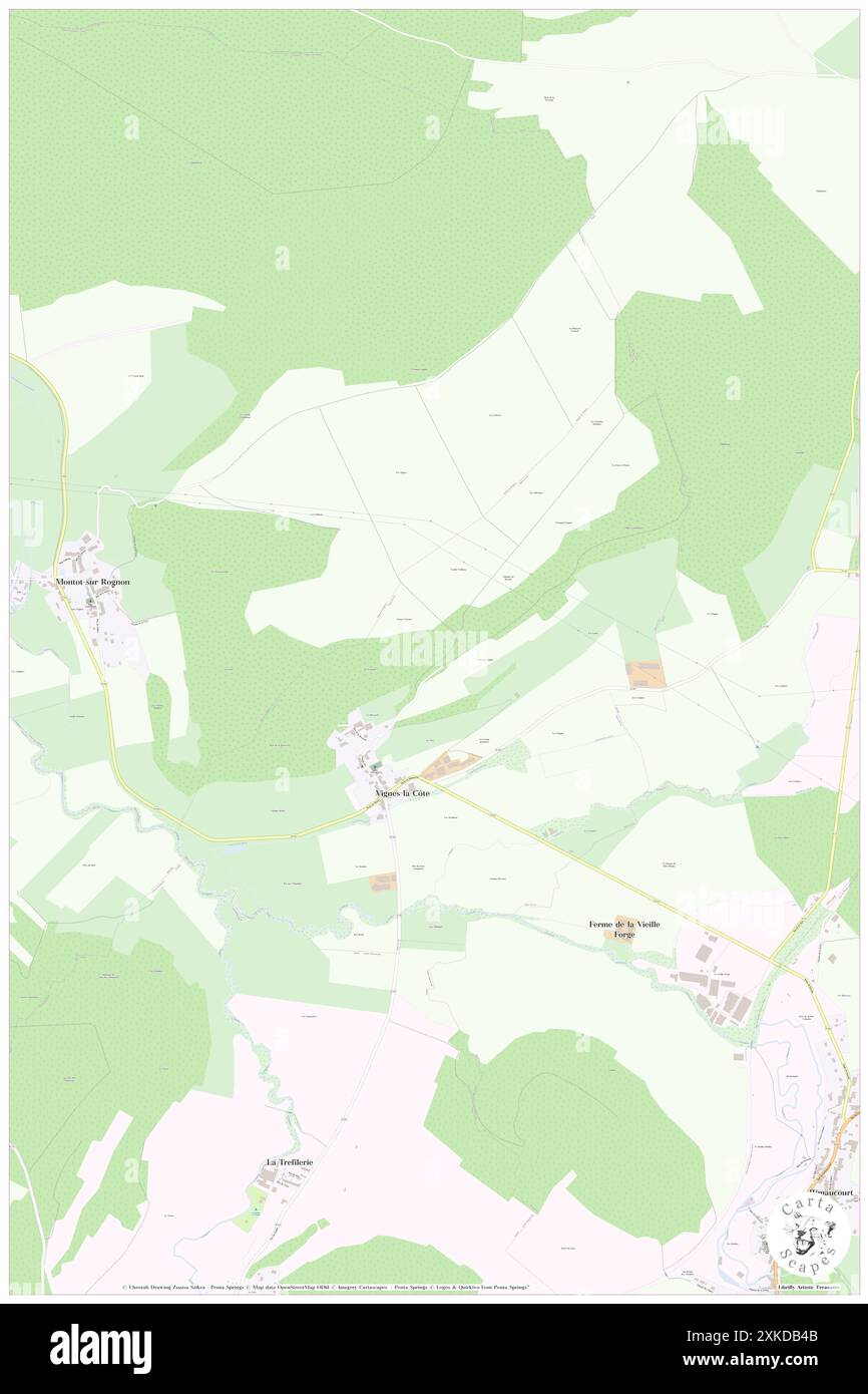 Vignes-la-Cote, Haute-Marne, FR, Frankreich, Grand Est, n 48 16' 6'', N 5 18' 21'', Karte, Cartascapes Map, veröffentlicht 2024. Erkunden Sie Cartascapes, eine Karte, die die vielfältigen Landschaften, Kulturen und Ökosysteme der Erde enthüllt. Reisen Sie durch Zeit und Raum und entdecken Sie die Verflechtungen der Vergangenheit, Gegenwart und Zukunft unseres Planeten. Stockfoto