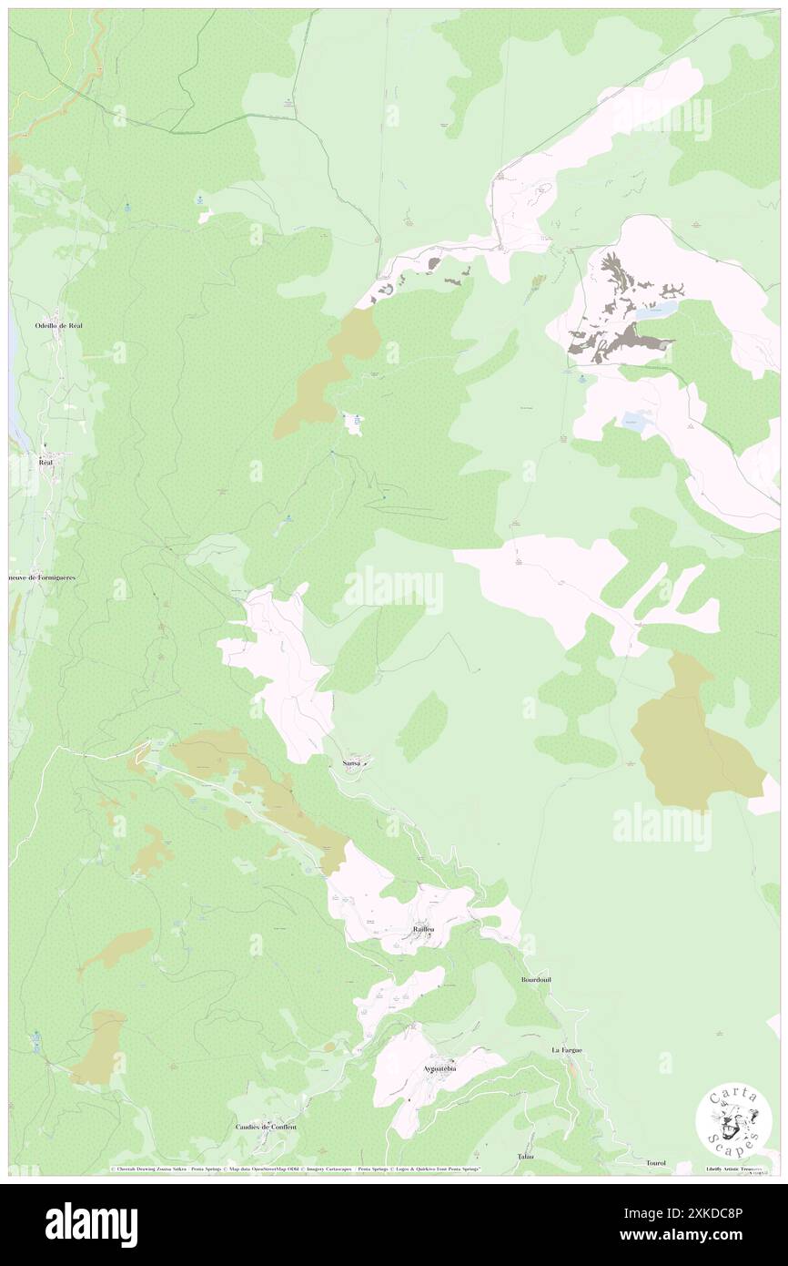 Sansa, Pyrénées-Orientales, FR, Frankreich, Occitanie, n 42 36' 7'', N 2 10' 24'', Karte, Cartascapes Map, veröffentlicht 2024. Erkunden Sie Cartascapes, eine Karte, die die vielfältigen Landschaften, Kulturen und Ökosysteme der Erde enthüllt. Reisen Sie durch Zeit und Raum und entdecken Sie die Verflechtungen der Vergangenheit, Gegenwart und Zukunft unseres Planeten. Stockfoto