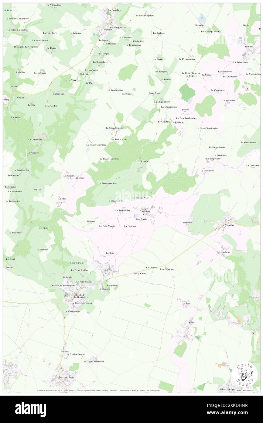 Xaintray, Deux-Sèvres, FR, Frankreich, Nouvelle-Aquitaine, n 46 29' 34''', S 0 28' 44'', Karte, Cartascapes Map 2024 veröffentlicht. Erkunden Sie Cartascapes, eine Karte, die die vielfältigen Landschaften, Kulturen und Ökosysteme der Erde enthüllt. Reisen Sie durch Zeit und Raum und entdecken Sie die Verflechtungen der Vergangenheit, Gegenwart und Zukunft unseres Planeten. Stockfoto