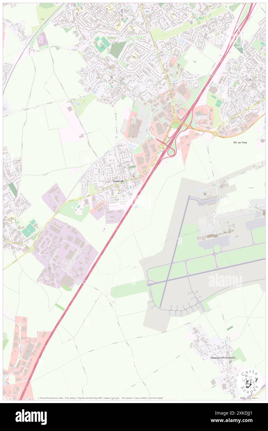 Vendeville, Nord, FR, Frankreich, Hauts-de-France, n 50 34' 31'', N 3 4' 41'', Karte, Cartascapes Map, veröffentlicht 2024. Erkunden Sie Cartascapes, eine Karte, die die vielfältigen Landschaften, Kulturen und Ökosysteme der Erde enthüllt. Reisen Sie durch Zeit und Raum und entdecken Sie die Verflechtungen der Vergangenheit, Gegenwart und Zukunft unseres Planeten. Stockfoto