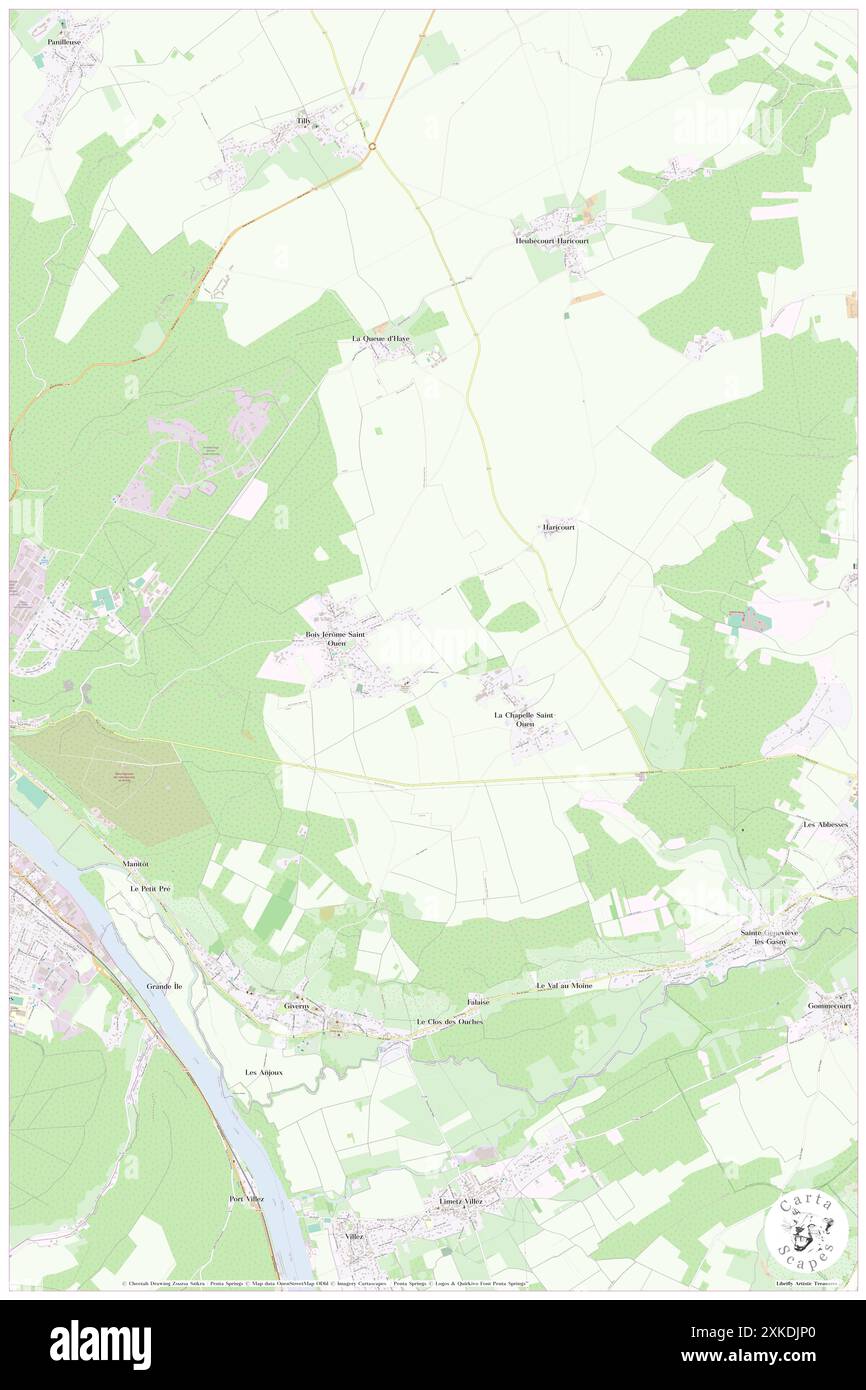 Bois-Jerome-Saint-Ouen, Eure, FR, Frankreich, Normandie, n 49 6' 20'', N 1 32' 3'', Karte, Cartascapes Map, veröffentlicht 2024. Erkunden Sie Cartascapes, eine Karte, die die vielfältigen Landschaften, Kulturen und Ökosysteme der Erde enthüllt. Reisen Sie durch Zeit und Raum und entdecken Sie die Verflechtungen der Vergangenheit, Gegenwart und Zukunft unseres Planeten. Stockfoto