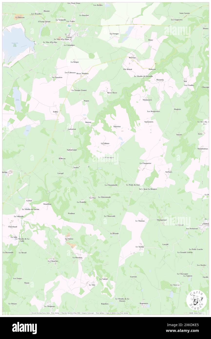 Tardes, Creuse, FR, Frankreich, Nouvelle-Aquitaine, n 46 8' 22'', N 2 20' 42'', Karte, Cartascapes Map, veröffentlicht 2024. Erkunden Sie Cartascapes, eine Karte, die die vielfältigen Landschaften, Kulturen und Ökosysteme der Erde enthüllt. Reisen Sie durch Zeit und Raum und entdecken Sie die Verflechtungen der Vergangenheit, Gegenwart und Zukunft unseres Planeten. Stockfoto