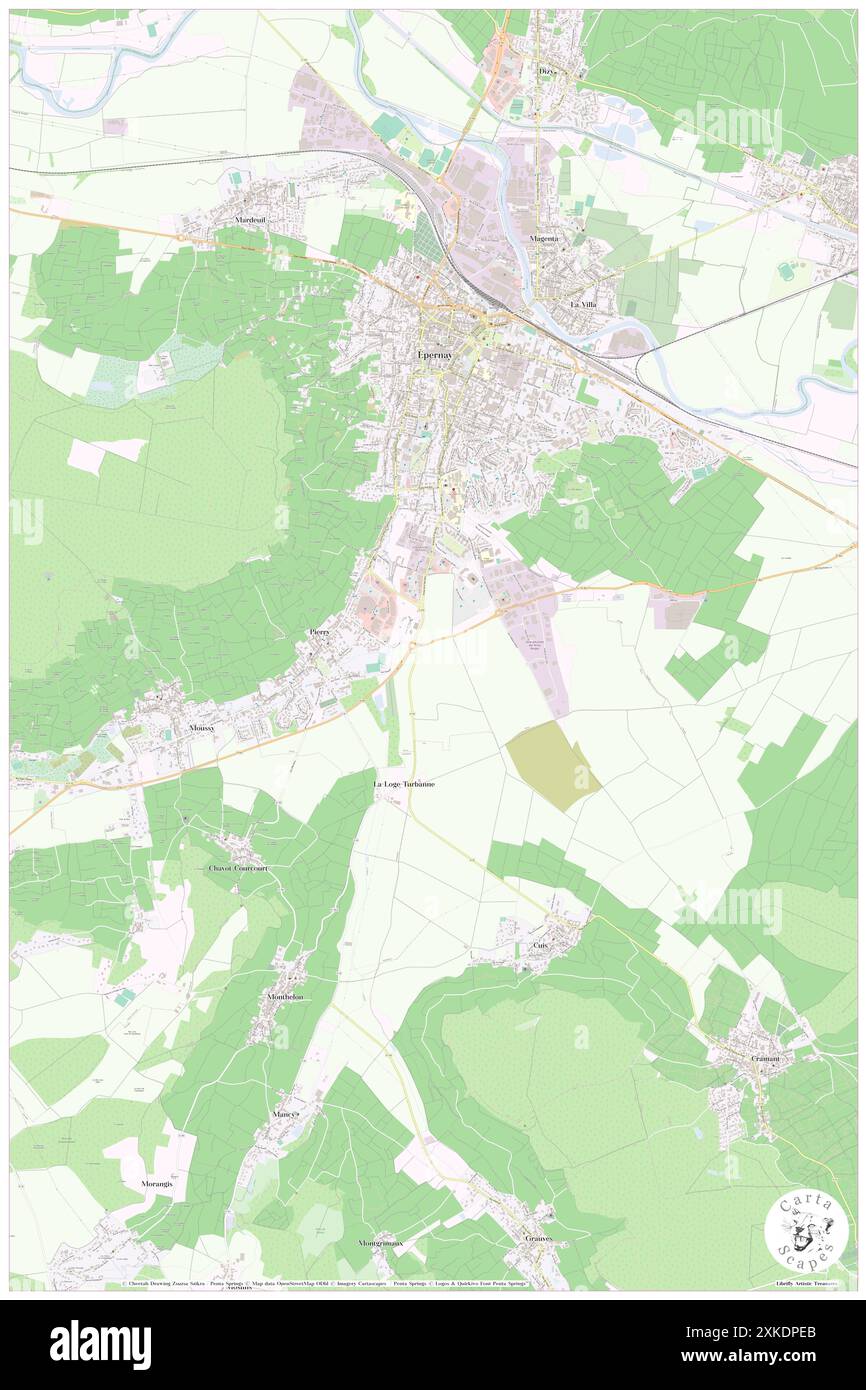 Pierry, Marne, FR, Frankreich, Grand Est, n 49 1' 8'', N 3 56' 13'', Karte, Cartascapes Map, veröffentlicht 2024. Erkunden Sie Cartascapes, eine Karte, die die vielfältigen Landschaften, Kulturen und Ökosysteme der Erde enthüllt. Reisen Sie durch Zeit und Raum und entdecken Sie die Verflechtungen der Vergangenheit, Gegenwart und Zukunft unseres Planeten. Stockfoto