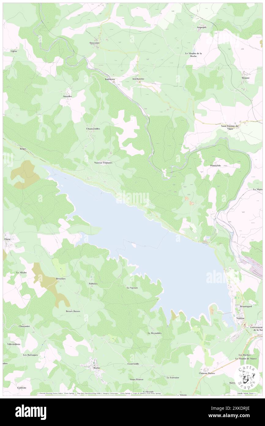 Commune de Naussac-Fontanes, FR, Frankreich, Occitanie, N 44 45' 35''', N 3 47' 49''', Karte, Cartascapes Map, veröffentlicht 2024. Erkunden Sie Cartascapes, eine Karte, die die vielfältigen Landschaften, Kulturen und Ökosysteme der Erde enthüllt. Reisen Sie durch Zeit und Raum und entdecken Sie die Verflechtungen der Vergangenheit, Gegenwart und Zukunft unseres Planeten. Stockfoto