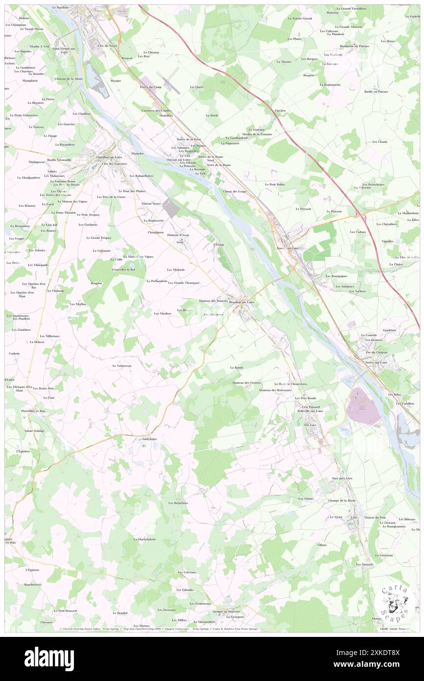 Beaulieu-sur-Loire, Loiret, FR, Frankreich, Centre, n 47 32' 32''', N 2 49' 0'', Karte, Cartascapes Map, veröffentlicht 2024. Erkunden Sie Cartascapes, eine Karte, die die vielfältigen Landschaften, Kulturen und Ökosysteme der Erde enthüllt. Reisen Sie durch Zeit und Raum und entdecken Sie die Verflechtungen der Vergangenheit, Gegenwart und Zukunft unseres Planeten. Stockfoto