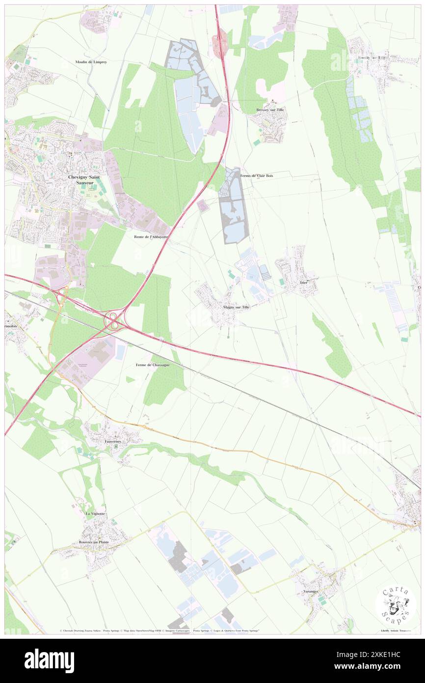 Magny-sur-Tille, Cote d'Or, FR, Frankreich, Bourgogne-Franche-Comté, n 47 16' 33'', N 5 10' 22'', Karte, Cartascapes Map, veröffentlicht 2024. Erkunden Sie Cartascapes, eine Karte, die die vielfältigen Landschaften, Kulturen und Ökosysteme der Erde enthüllt. Reisen Sie durch Zeit und Raum und entdecken Sie die Verflechtungen der Vergangenheit, Gegenwart und Zukunft unseres Planeten. Stockfoto