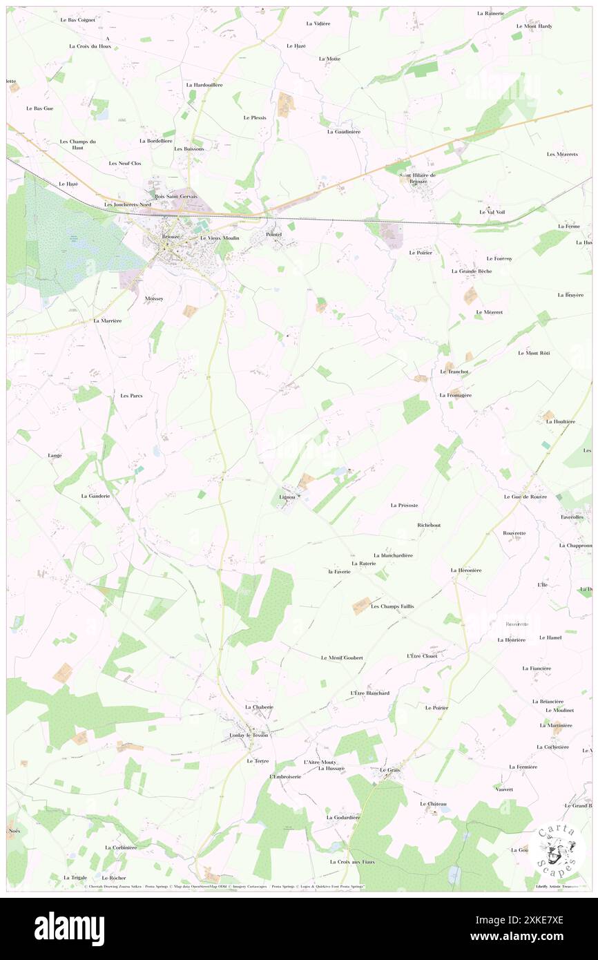 Lignou, Orne, FR, Frankreich, Normandie, n 48 40' 14'', S 0 20' 45'', Karte, Cartascapes Map, veröffentlicht 2024. Erkunden Sie Cartascapes, eine Karte, die die vielfältigen Landschaften, Kulturen und Ökosysteme der Erde enthüllt. Reisen Sie durch Zeit und Raum und entdecken Sie die Verflechtungen der Vergangenheit, Gegenwart und Zukunft unseres Planeten. Stockfoto