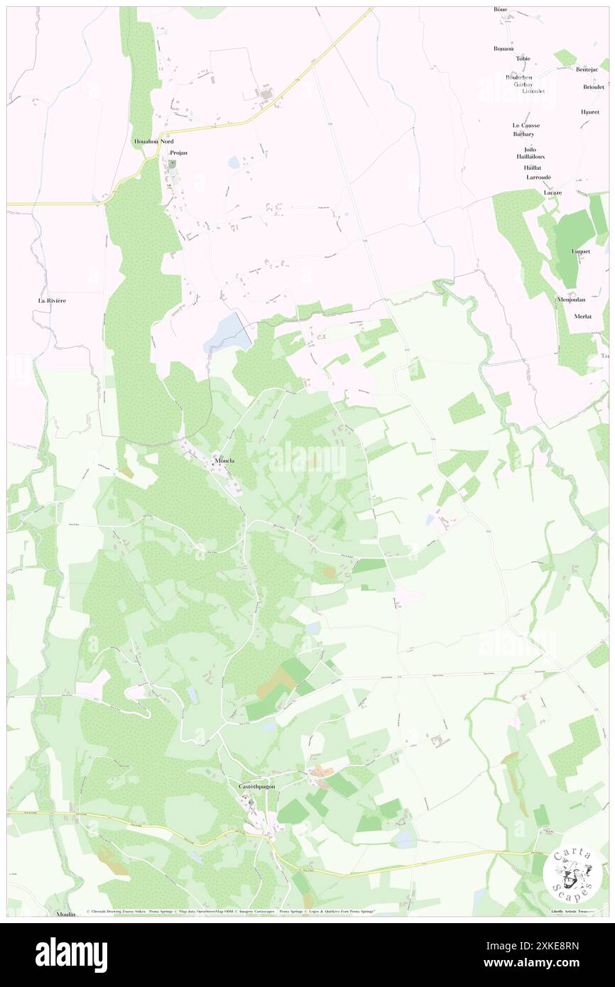 Moncla, Pyrénées-Atlantiques, FR, Frankreich, Nouvelle-Aquitaine, n 43 34' 54''', S 0 13' 59'', Karte, Cartascapes Map, veröffentlicht 2024. Erkunden Sie Cartascapes, eine Karte, die die vielfältigen Landschaften, Kulturen und Ökosysteme der Erde enthüllt. Reisen Sie durch Zeit und Raum und entdecken Sie die Verflechtungen der Vergangenheit, Gegenwart und Zukunft unseres Planeten. Stockfoto