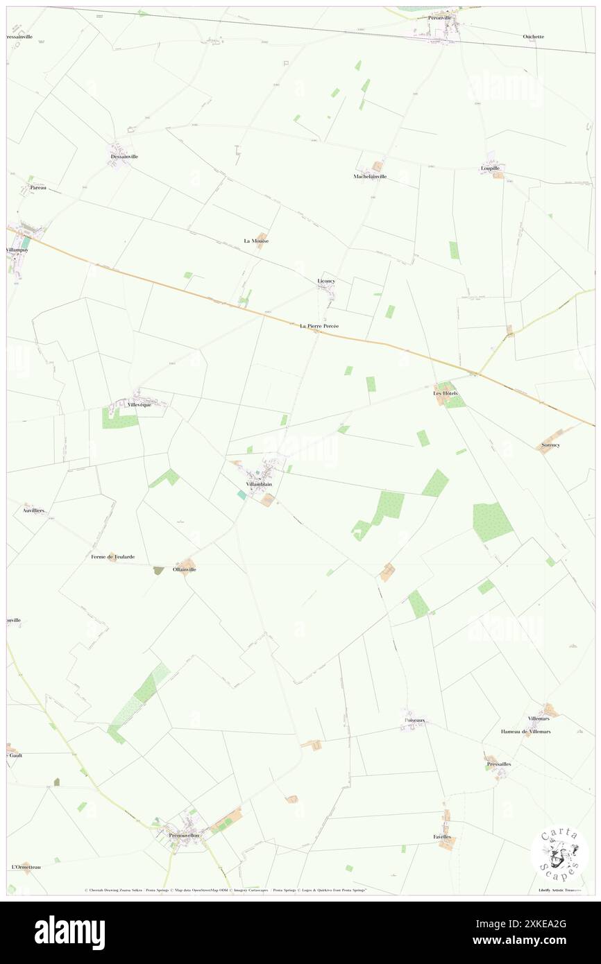 Villamblain, Loiret, FR, Frankreich, Centre, n 48 0' 35''', N 1 33' 7''', Karte, Cartascapes Map, veröffentlicht 2024. Erkunden Sie Cartascapes, eine Karte, die die vielfältigen Landschaften, Kulturen und Ökosysteme der Erde enthüllt. Reisen Sie durch Zeit und Raum und entdecken Sie die Verflechtungen der Vergangenheit, Gegenwart und Zukunft unseres Planeten. Stockfoto