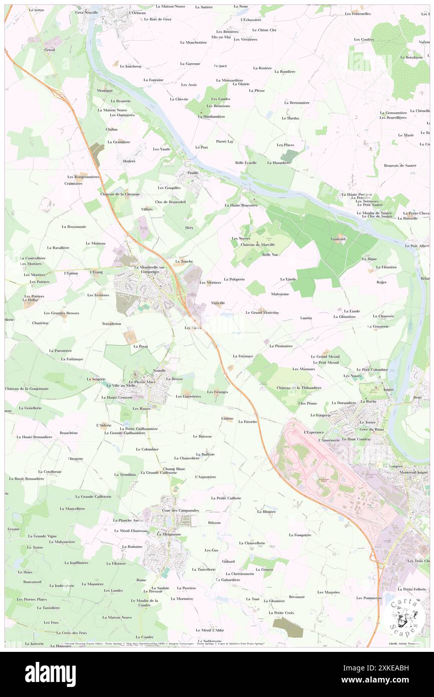 Le Plessis-Mace, Maine-et-Loire, FR, Frankreich, Pays de la Loire, N 47 32' 31'', S 0 40' 23'', Karte, Karte, Karte von Cartascapes Map, veröffentlicht 2024. Erkunden Sie Cartascapes, eine Karte, die die vielfältigen Landschaften, Kulturen und Ökosysteme der Erde enthüllt. Reisen Sie durch Zeit und Raum und entdecken Sie die Verflechtungen der Vergangenheit, Gegenwart und Zukunft unseres Planeten. Stockfoto