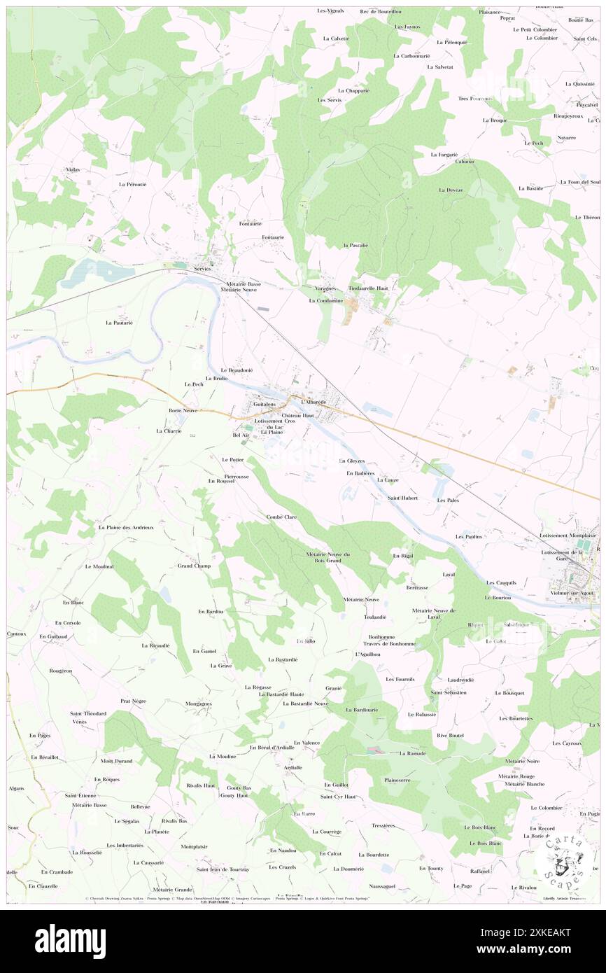 Guitalens-L'Albarede, Tarn, FR, Frankreich, Occitanie, n 43 38' 39'', N 2 2' 32'', Karte, Cartascapes Map, veröffentlicht 2024. Erkunden Sie Cartascapes, eine Karte, die die vielfältigen Landschaften, Kulturen und Ökosysteme der Erde enthüllt. Reisen Sie durch Zeit und Raum und entdecken Sie die Verflechtungen der Vergangenheit, Gegenwart und Zukunft unseres Planeten. Stockfoto