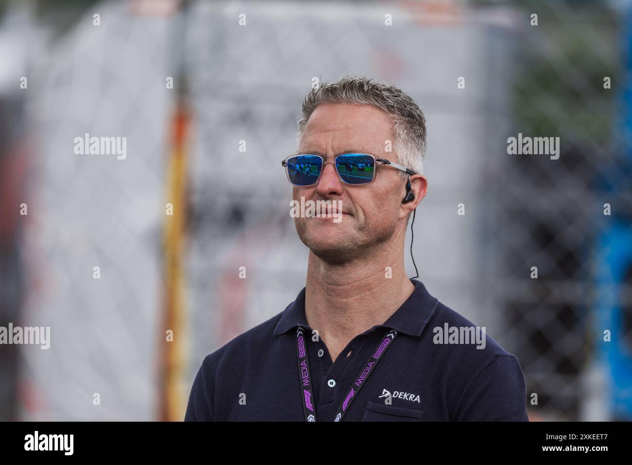 Hungaroring, Mogyorod, Ungarn. 21.Juli 2024; Ralf Schumacher vom ehemaligen deutschen F1-Rennfahrer während des Grand Prix von Ungarn Credit: Jay Hirano/AFLO/Alamy Live News Stockfoto