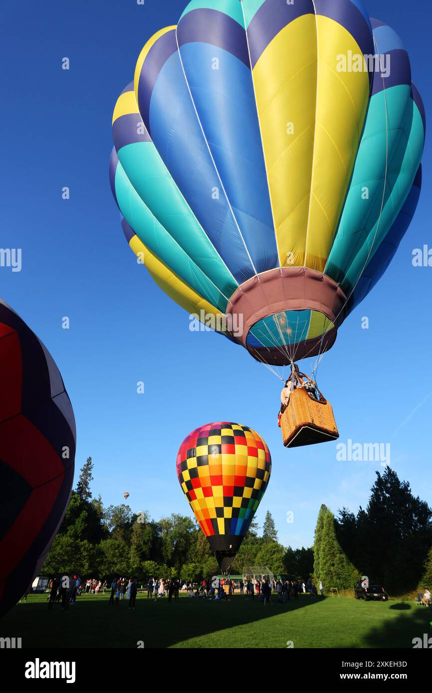 2024 Tigard Oregon Annual Hot Air Balloon Festival Stockfoto