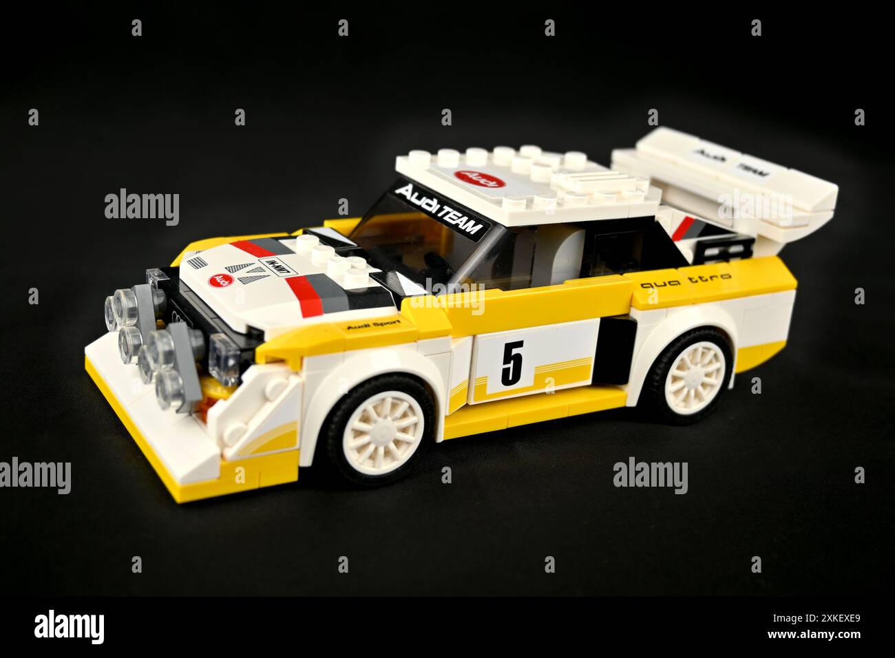 LEGO 1985 Audi Sport quattro S1 aus der Lego Speed Champions Serie – Wales, Großbritannien – 13. Juli 2024 Stockfoto