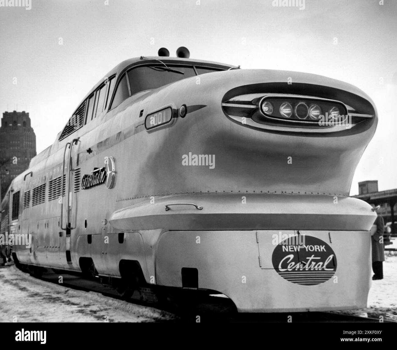 Buffalo, New York 1956 der Aerotrain von New York Central, der von General Motors entworfen wurde. Stockfoto