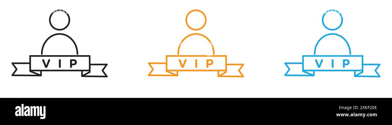 vip-Personensymbol Vektor-Logo-Set-Sammlung oder Bundle-Pack-Gruppe Stock Vektor