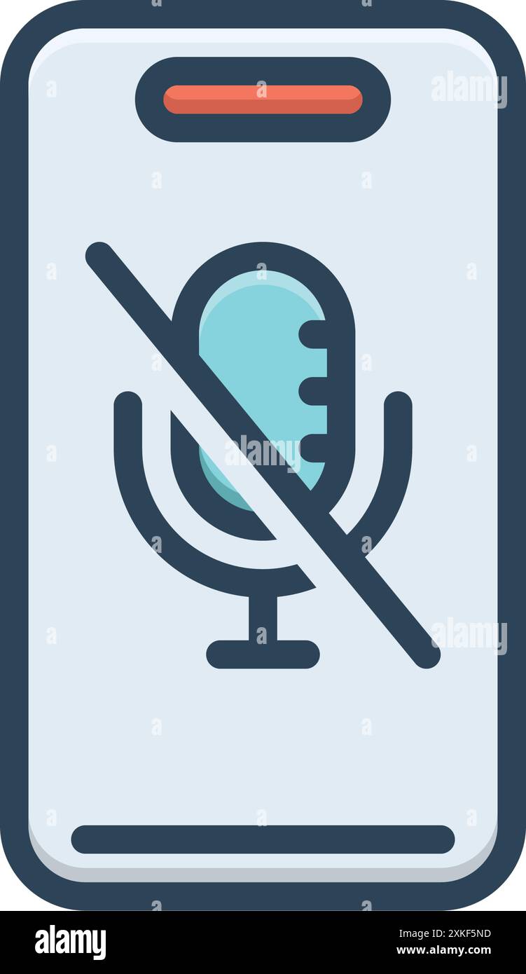 Symbol für keinen Ton, nein Stock Vektor