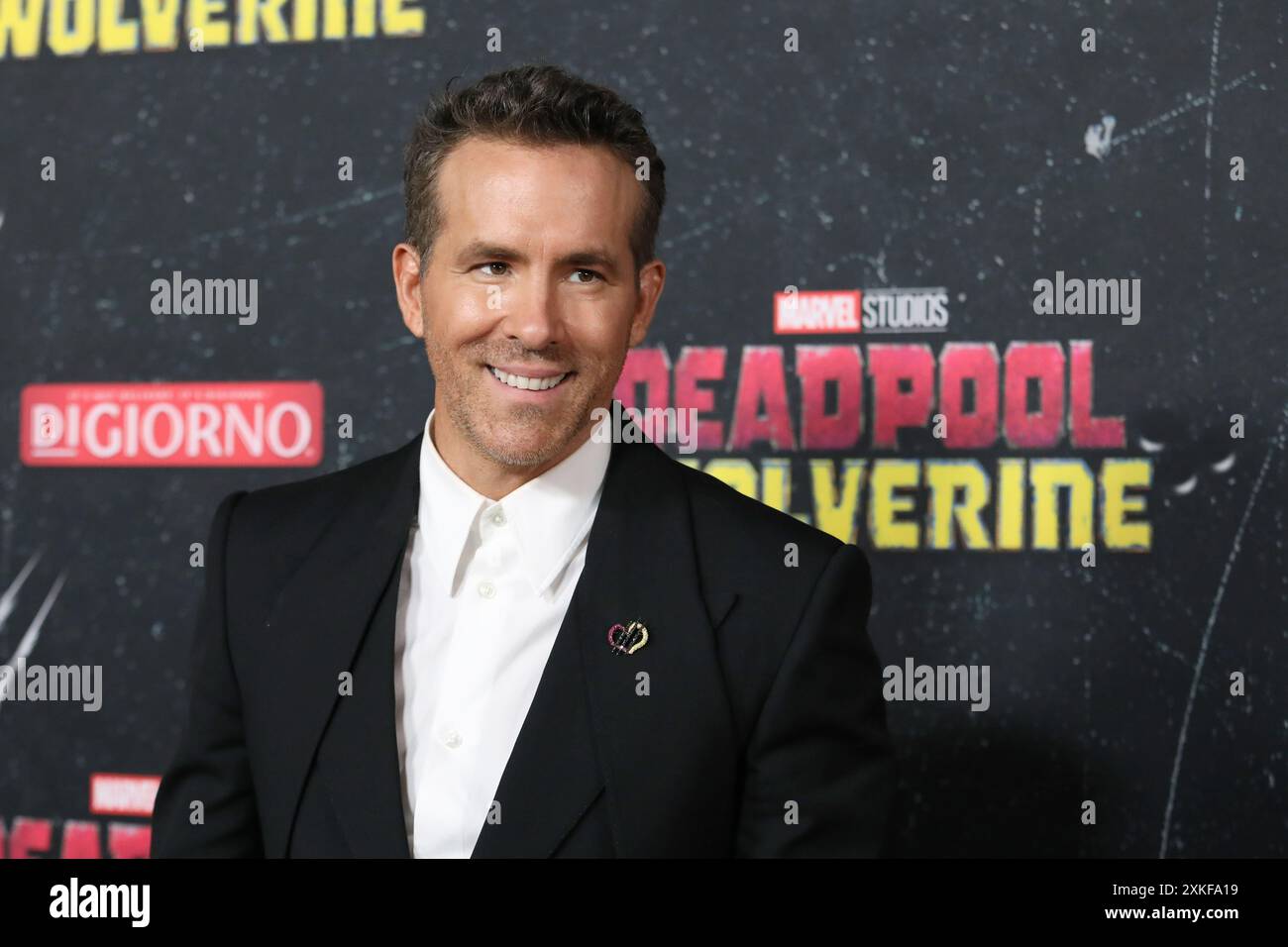 New York, New York, USA. Juli 2024. Ryan Reynolds besucht die Uraufführung von „Deadpool & Wolverine“ im David H. Koch Theater in New York. Quelle: Greg Allen/Alamy Live News. Stockfoto