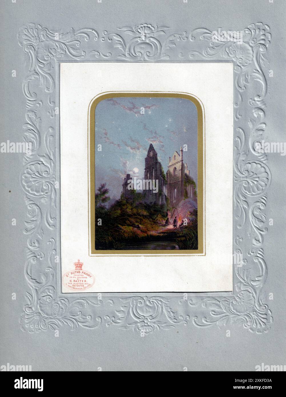 St. Ruth's Priory - Baxter Process Print - George Baxter, 1850 Stockfoto
