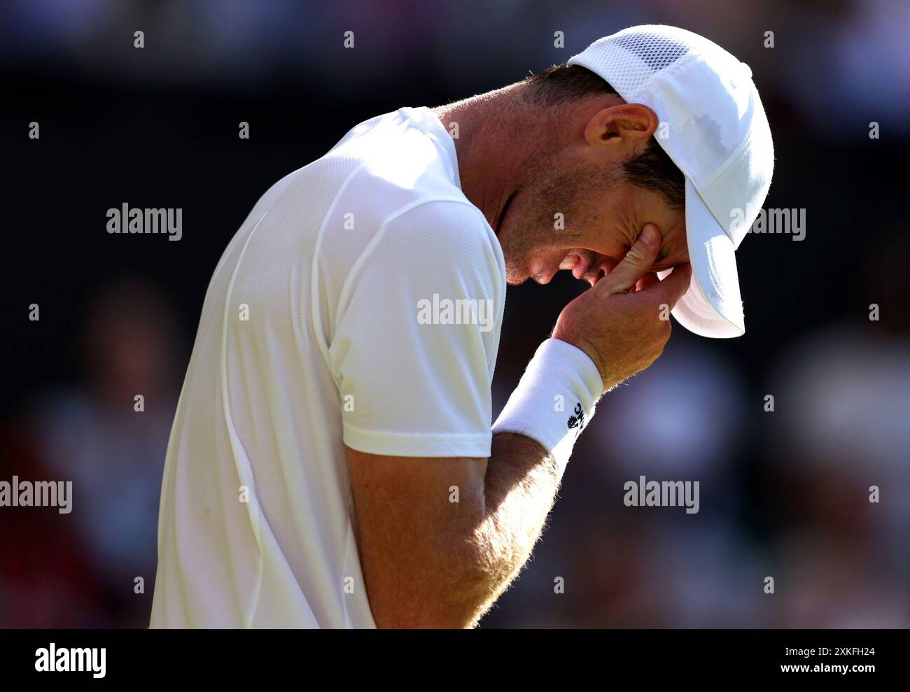 Dateifoto vom 07/23 von Andy Murray, der nach den Olympischen Spielen in diesem Sommer in den Ruhestand gehen wird, und in sozialen Medien veröffentlicht, dass er für sein „letztes Tennisturnier überhaupt“ in Paris angekommen ist. Ausgabedatum: Dienstag, 23. Juli 2024. Stockfoto