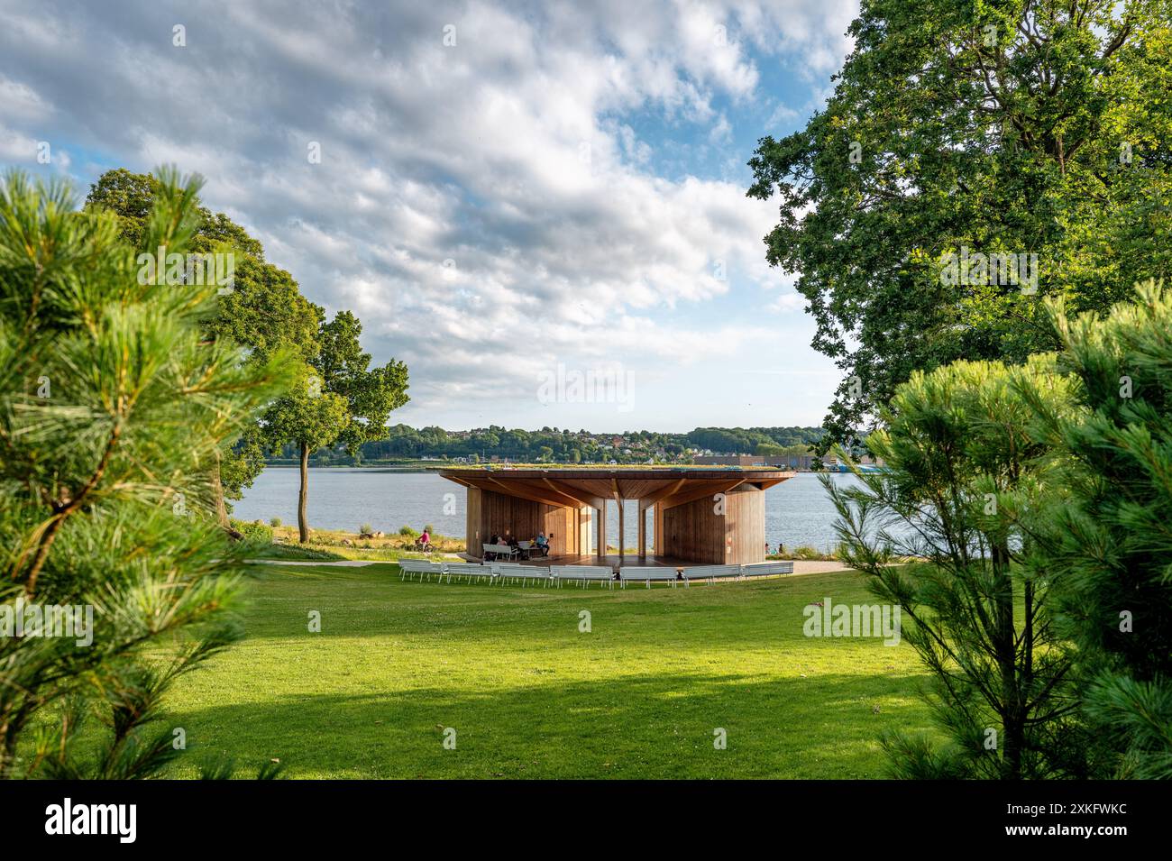 Skyttehuset offene Szene in Vejle am Fjord, Dänemark Stockfoto