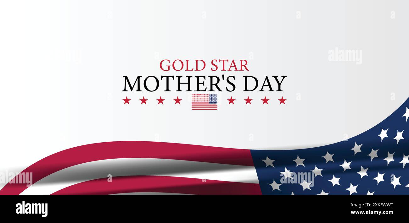 „Gold Star Mothers Day“-Textdesign Stock Vektor